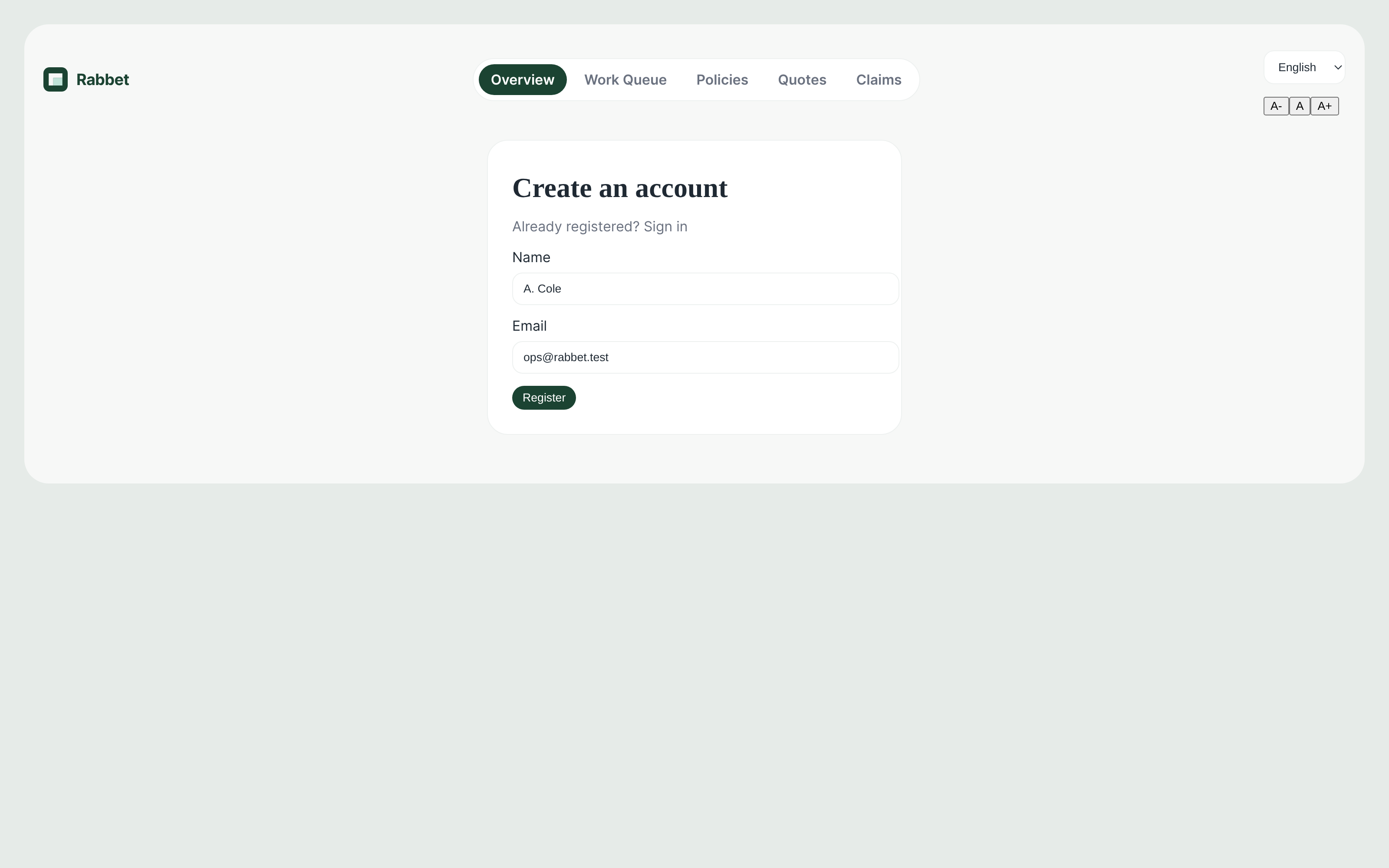 Branded user registration