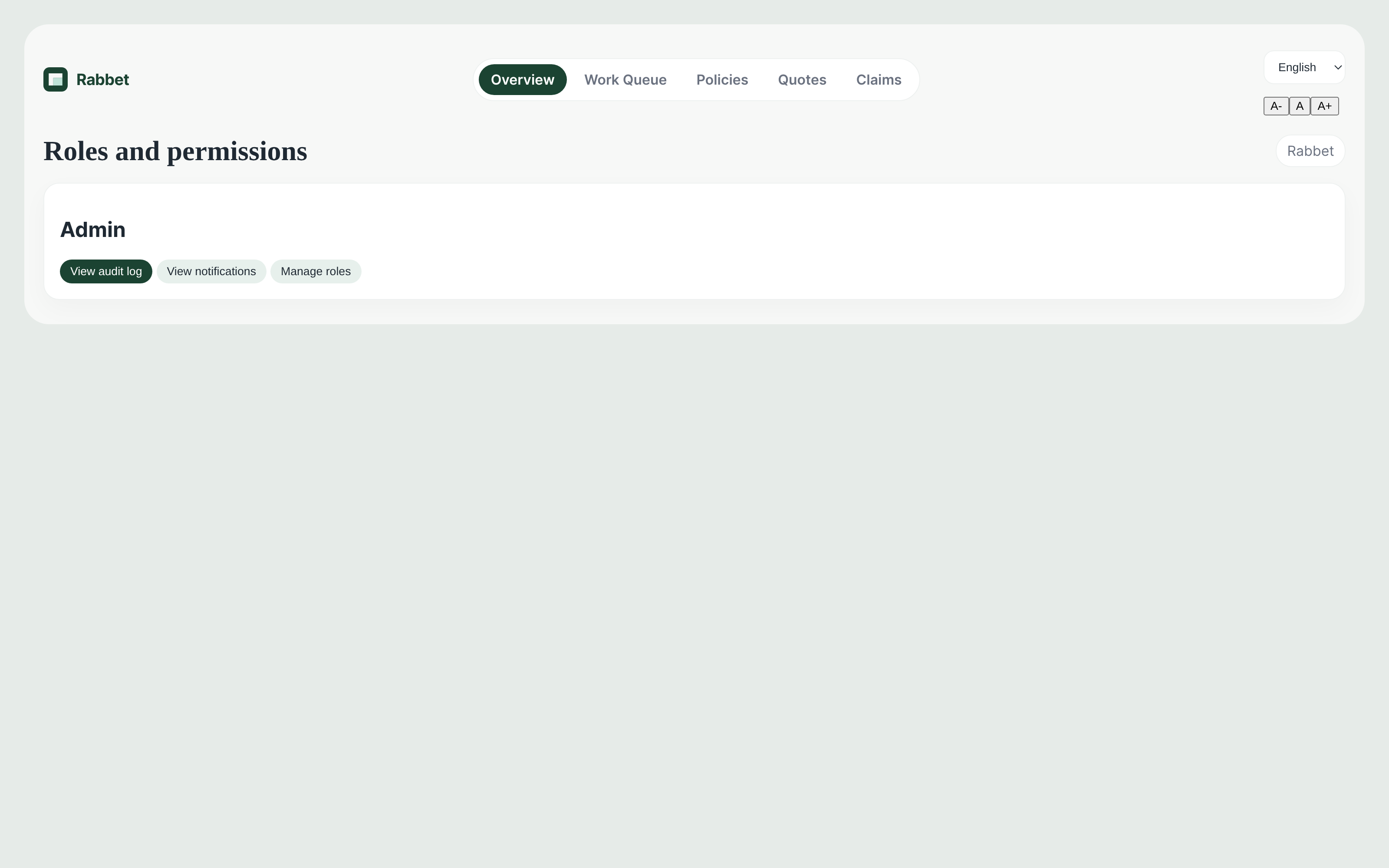 Roles and permissions management